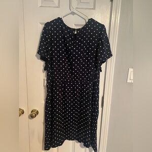 Old Navy Dark Blue Dress with White Dots